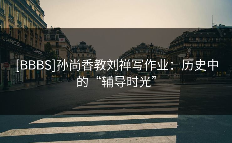 [BBBS]孙尚香教刘禅写作业：历史中的“辅导时光”